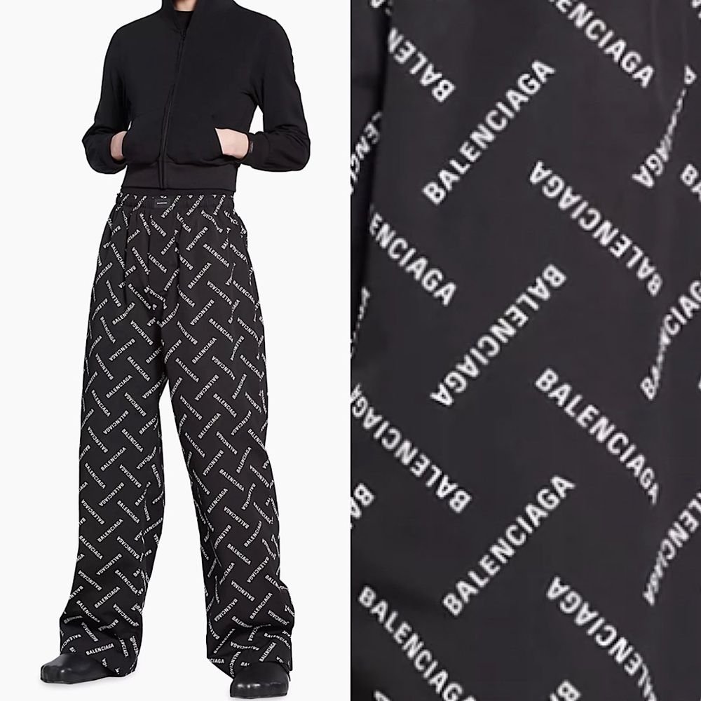 New Balenciaga Bal Diagonal Allover Pyjama Pants $1,450 34